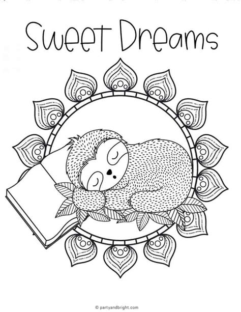 13 Cute Sloth Coloring Pages And Printable Activities