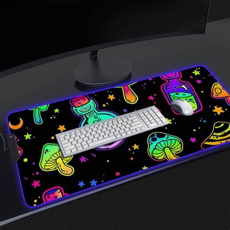 Led Mouse Pad Light Up Mouse Pad Table Mat Cyberpunk Mouse Pad Neon