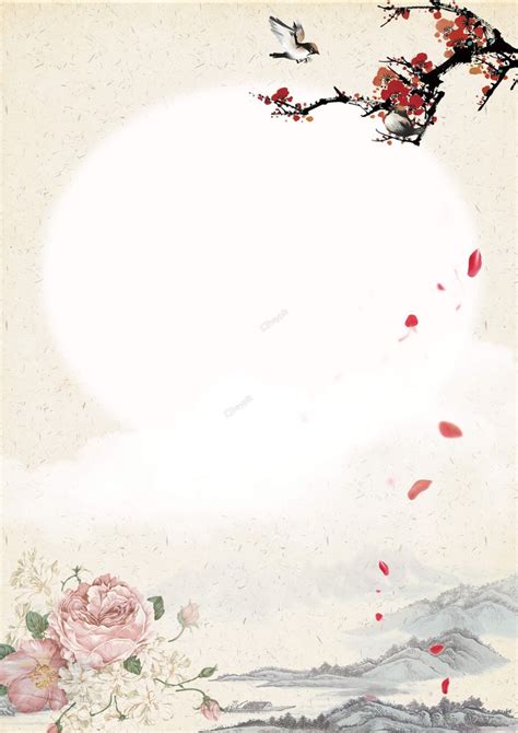 Chinese Style Flower Petals Chinese Valentine S Day Background Vector