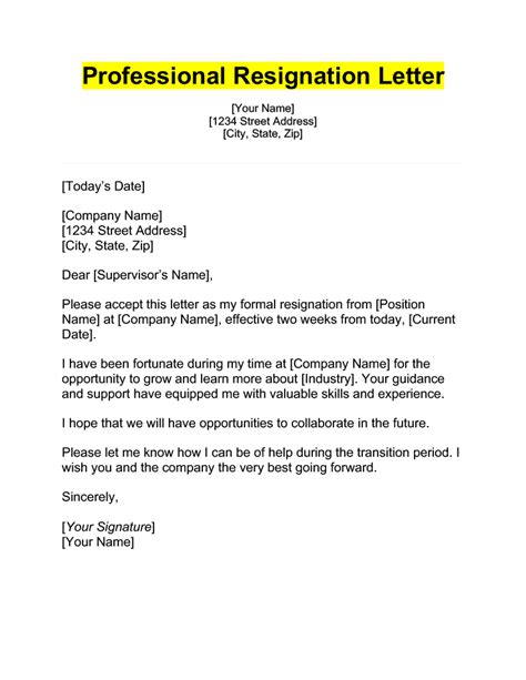 Two Weeks Notice Letter 4 Examples And Template