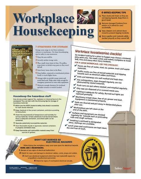Safetyposter Com Safety Poster Workplace Housekeeping Eng P Zoro