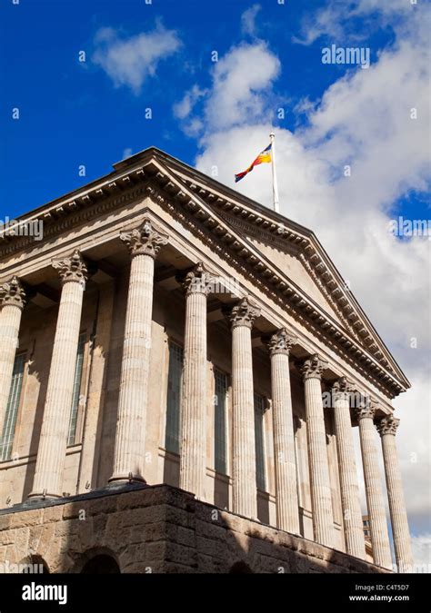 Stone Columns On The Main Facade Of Birmingham Town Hall Opened In 1834