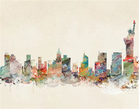 New York City New York Skyline Painting By Bri Buckley Pixels