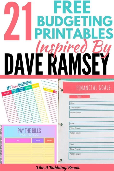 25 Awesome Free Dave Ramsey Budgeting Printables That Ll Help You Win