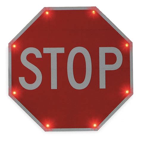 Tapco Led Stop Sign Sign Legend Stop Basic Power Source Plug In