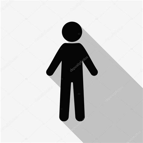 Man Standing Silhouette People — Stock Vector ©