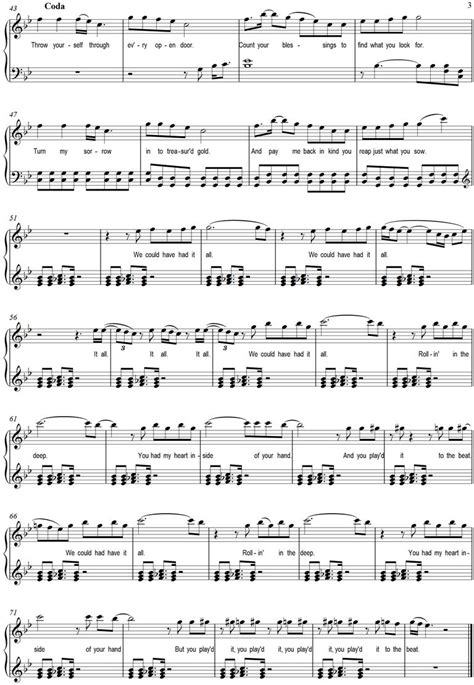 5 / 5 641 мнений. Rolling In The Deep Chords Adele Rolling In The Deep Sheet ...