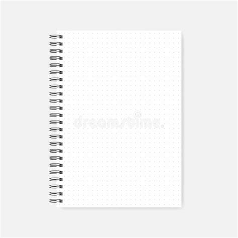 Wire Bound Dot Grid A4 Notepad Spiral Dotted Notebook Mockup Stock