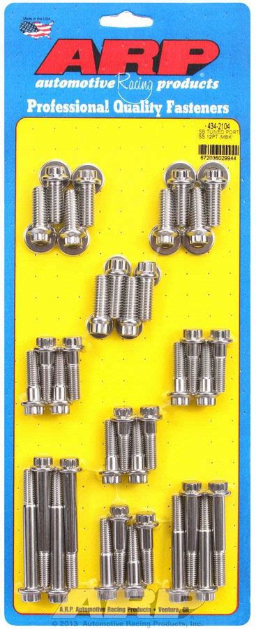 Arp Intake Manifold Bolt Kit 12 Point Head Stainless Polished Gm Tpi Small Block Chevy