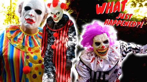 Three Scary Clowns Attack Outside Our House Weeeclown Around Youtube