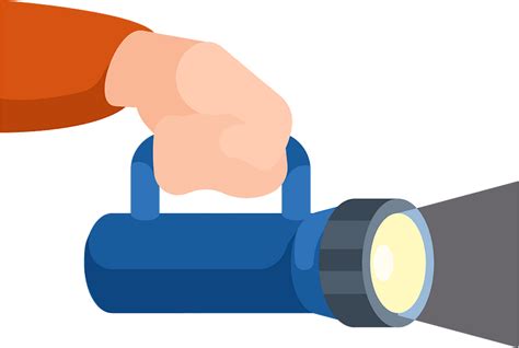 Hand Holding A Flashlight Clipart Free Download Transparent Png