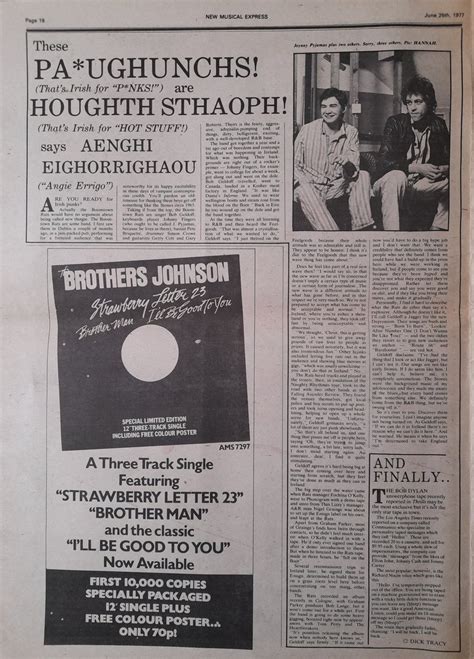 Graeme Wood On Twitter From June 1977 New Musical Express Weekly Features Van Morrison Sex