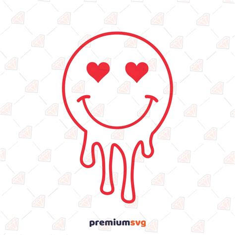 Smiley Heart Melted Face Svg Love Emoji Svg Vector Files Premiumsvg
