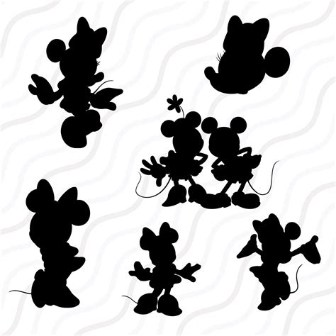 Mickey Minnie Mouse Silhouette Svg Files