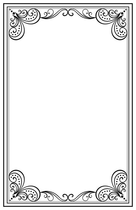 An Ornate Black And White Frame With Swirls On The Border For Use As A