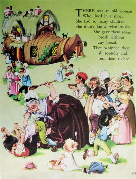 Vintage Book Illustrations Set Of 4 Nursery Rhymes Classics