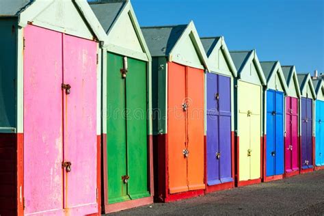Colorful Brighton Beach Hut Stock Photo Image Of Beach British