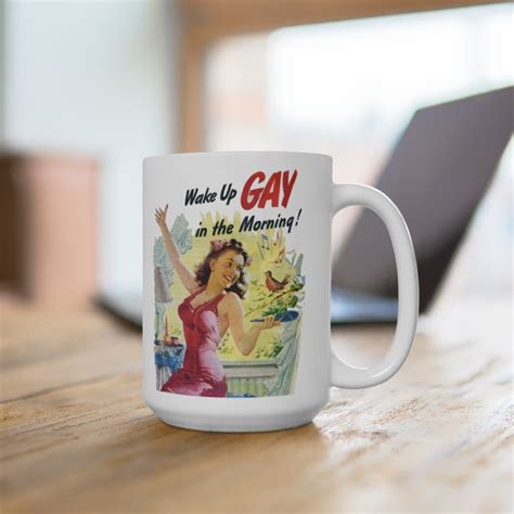 Gay Mug Vintage Ad Wake Up Gay In The Morning 15 Etsy