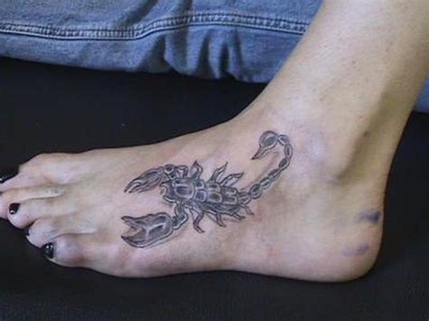 Scorpion On Left Foot Tattoo Tattoos Book 65000 Tattoos Designs