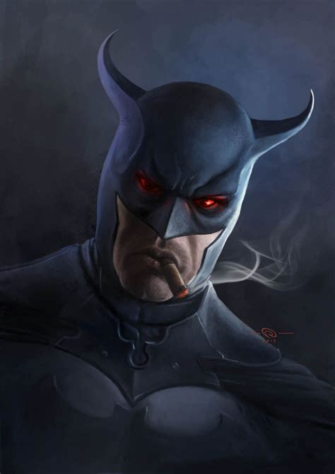 Bat Devil Devil Batman Superhero Comics Illustration Fictional