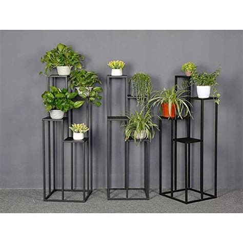 Enjoy free shipping on most stuff, even big stuff. LYN Plant Stand, 4 Tier Black Square Metal Flower Pot ...