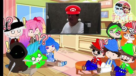 Mario And Smg4 Crew Reacts To Mario React To Cursed Mobile Game Ads Gacha