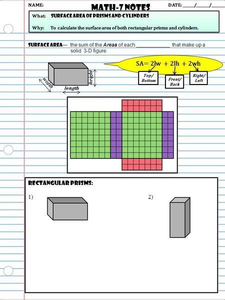 Surface Area Of Rectangular Prisms Ppt Download