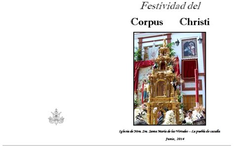 Hermandad Sacramental De Santa María De Las Virtudes Festividad Del