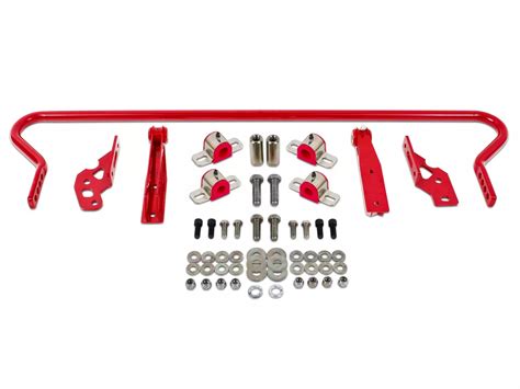 Bmr Mustang Adjustable Rear Sway Bar With Fabricated End Links Red Bmr