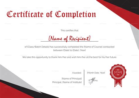 Certificate Of Completion Template Word Creative Professional Templates