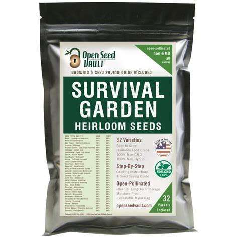 Survival Garden 15000 Non Gmo Heirloom Vegetable Seeds Survival Garden
