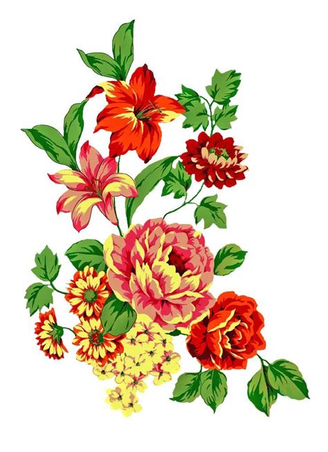 Botanical Flower Art Floral Flowers Bunch Of Flowers Different