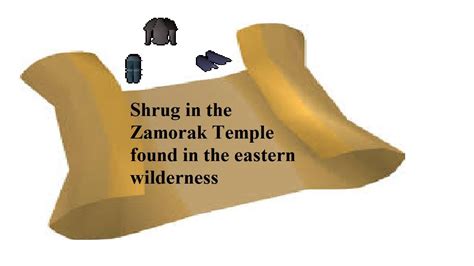 Osrs Clue Shrug In The Zamorak Temple Found In The Eastern Wilderness