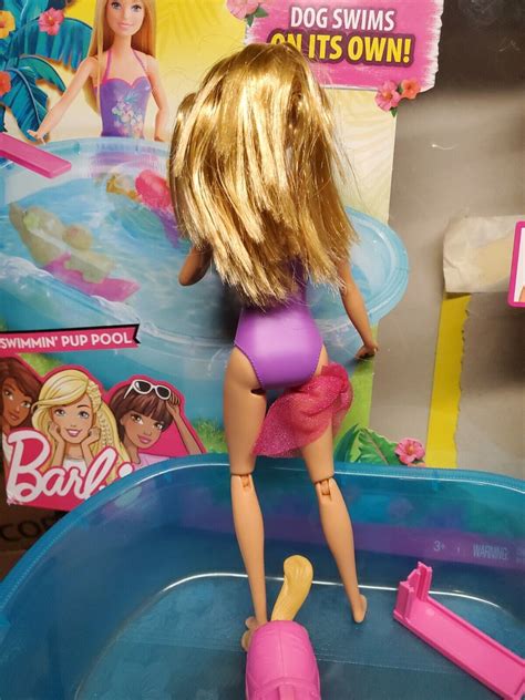 Barbie Swimmin Pup Pool Playset W Doll Color Change Ebay