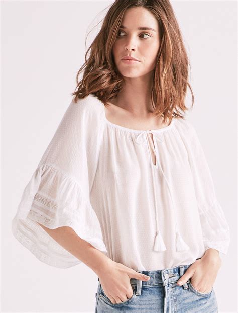 Bell Sleeve Peasant Top Lucky Brand