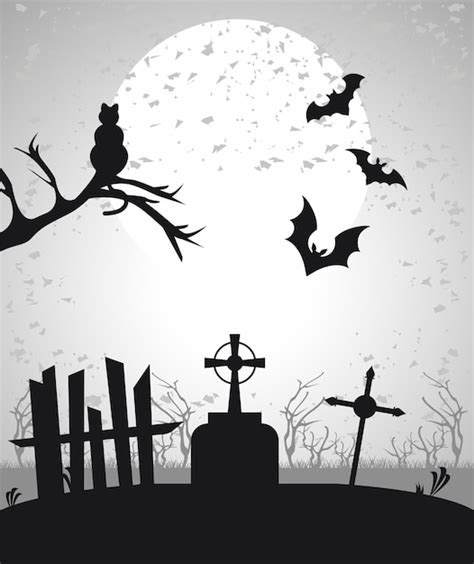 Premium Vector Happy Halloween Celebration Card With Bats Flying In
