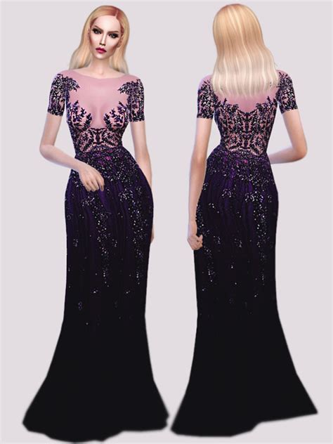 Zm Purple Gown At Fashion Royalty Sims Sims 4 Updates