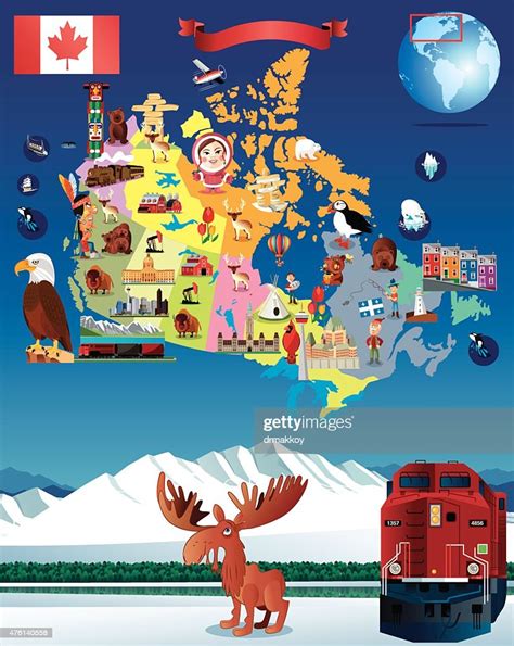 Cartoon Map Of Canada High Res Vector Graphic Getty Images