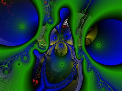 Blue Green Phosphorescent Forms Geometries 3d Geometries Swirls Sky