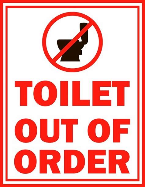 Toilet Caution Sign Free Download
