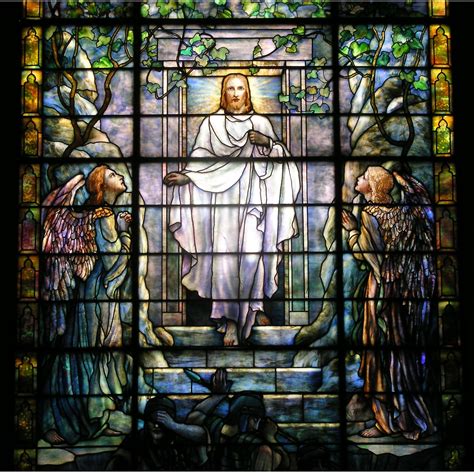 The Risen Christ With The Heavenly Hosts Tiffany Stained Glass Windows At Calvary United