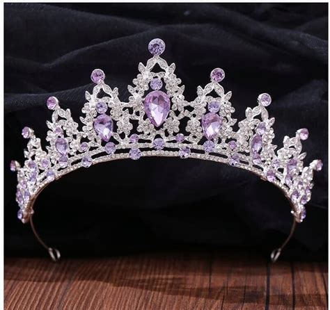 Crystal Tiara Pageants Wedding Bride Rhinestone Crown Queen Bridal Hair