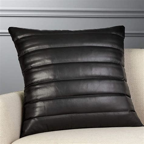 23 Izzy Black Leather Pillow With Down Alternative Insert Reviews
