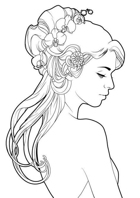 Girl Hair Coloring Pages Coloring Pages