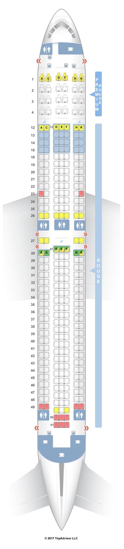 Seatguru Seat Map Air Canada Boeing Er Rouge