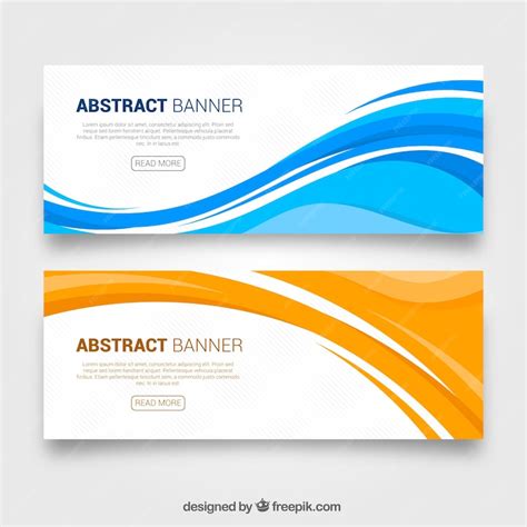 Premium Vector Abstract Wave Banners