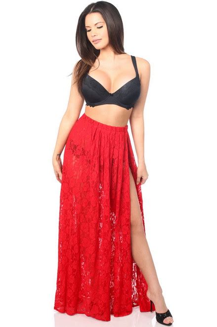 sheer red lace skirt spicy lingerie