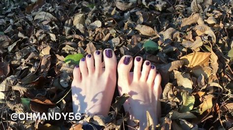 Sparkly Purple Toes Crunching Leaves Youtube