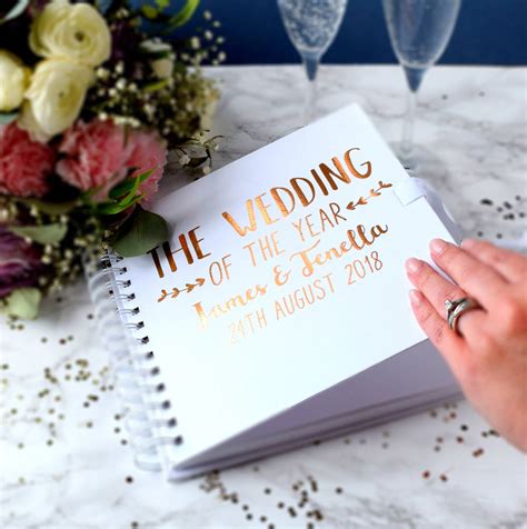 Personalised Wedding Of The Year Guest Book By The Alphabet T Shop