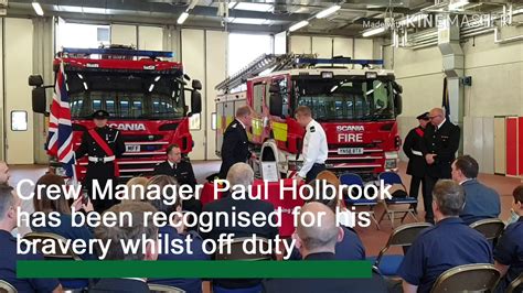 Bravery Award For Off Duty South Yorkshire Firefighter Youtube